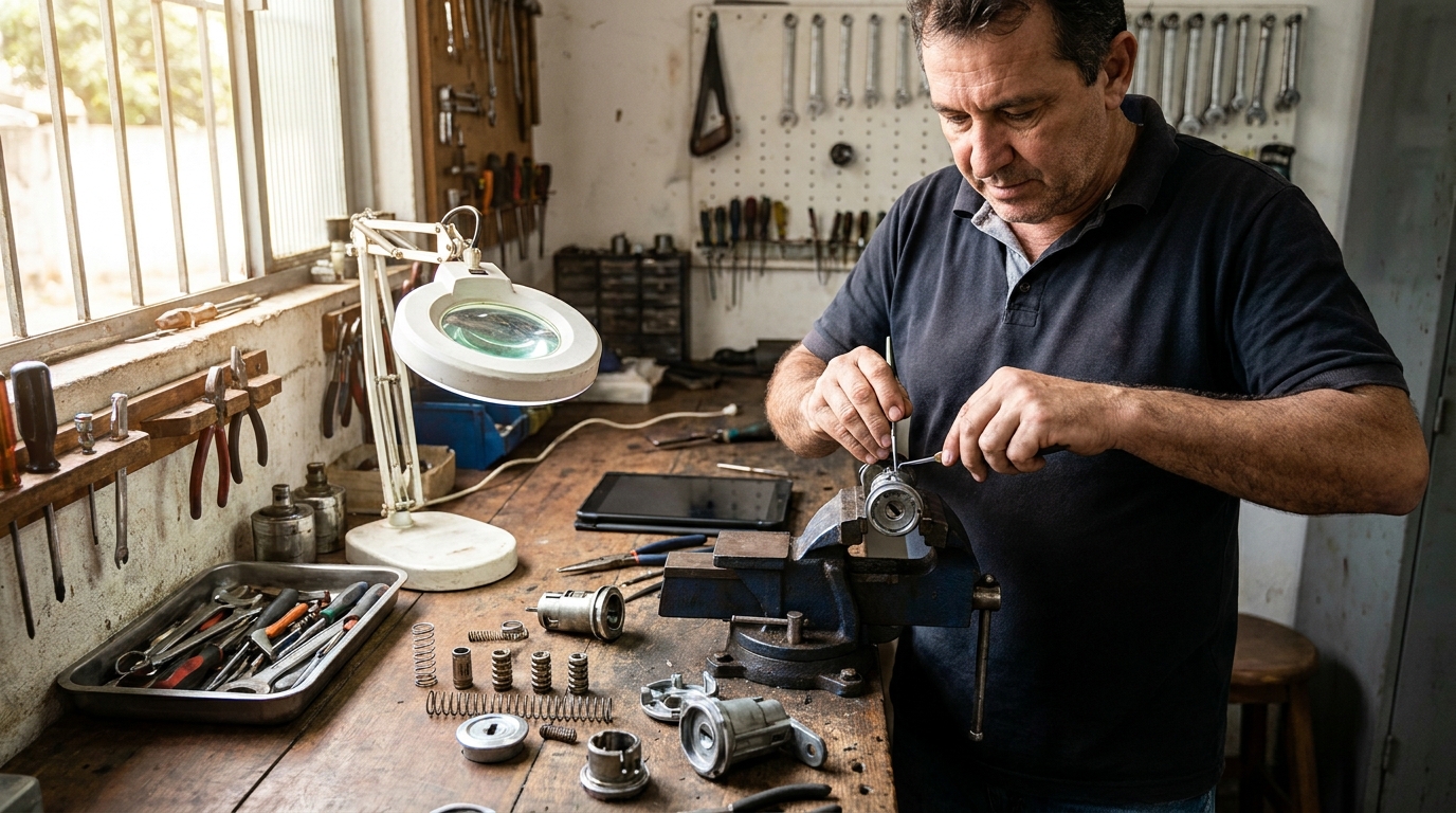 Serviço de Troca de Segredo do Miolo da Porta em Aparecida de Goiânia‑GO